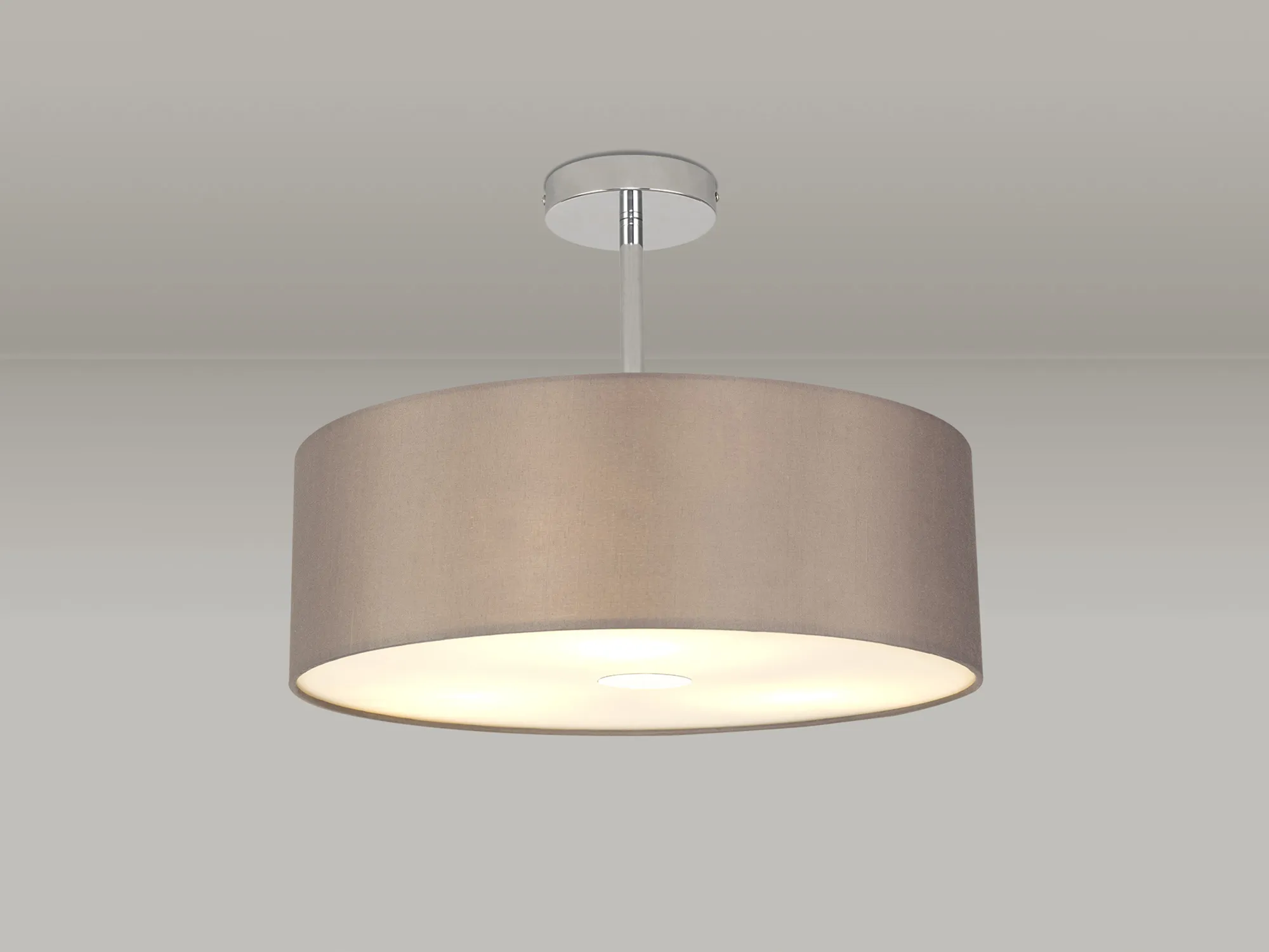 Universal 40cm Frosted Acrylic Diffuser Chrome Centre White D0319  Deco Universal